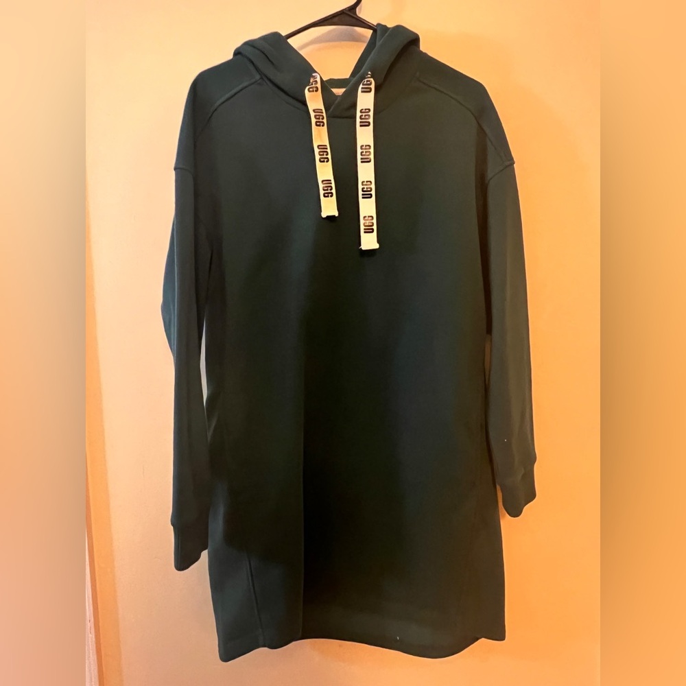 UGG Teal Hoodie with Logo Drawstrings
